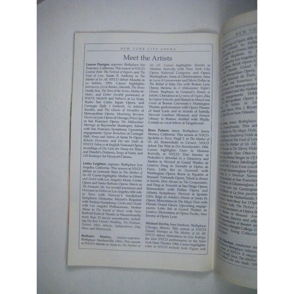 New York City Opera Stagebill March 2000 The Mother Of Us - Picture 5 of 6